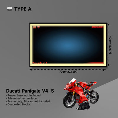 lego-Wall Display Frame for Lego 42107 Ducati Panigale V4 S-collectors-uk