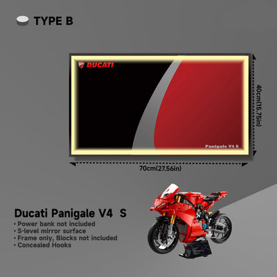 lego-Wall Display Frame for Lego 42107 Ducati Panigale V4 S-collectors-uk