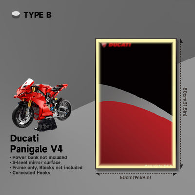 lego-Wall Display Frame for Lego 42107 Ducati Panigale V4 S-collectors-uk