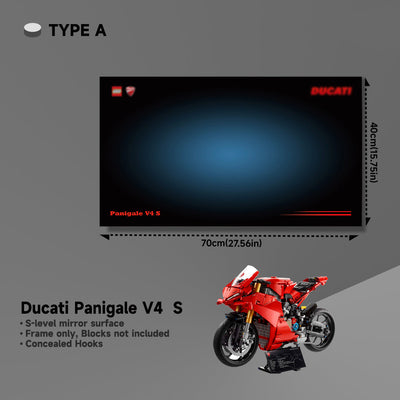 lego-Wall Display Frame for Lego 42107 Ducati Panigale V4 S-collectors-uk