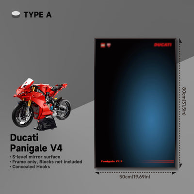 lego-Wall Display Frame for Lego 42107 Ducati Panigale V4 S-collectors-uk