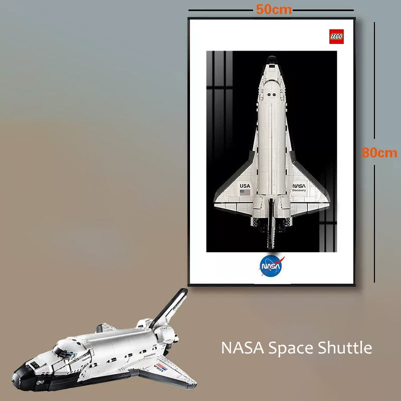 lego-Wall Display Frame for Lego NASA Space Shuttle Discovery 10283-collectors-uk