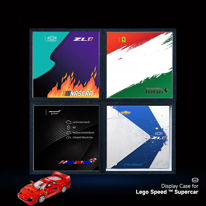 lego-Showcase Your LEGO® Speed Champions Supercars – Wall Display Box-collectors-uk