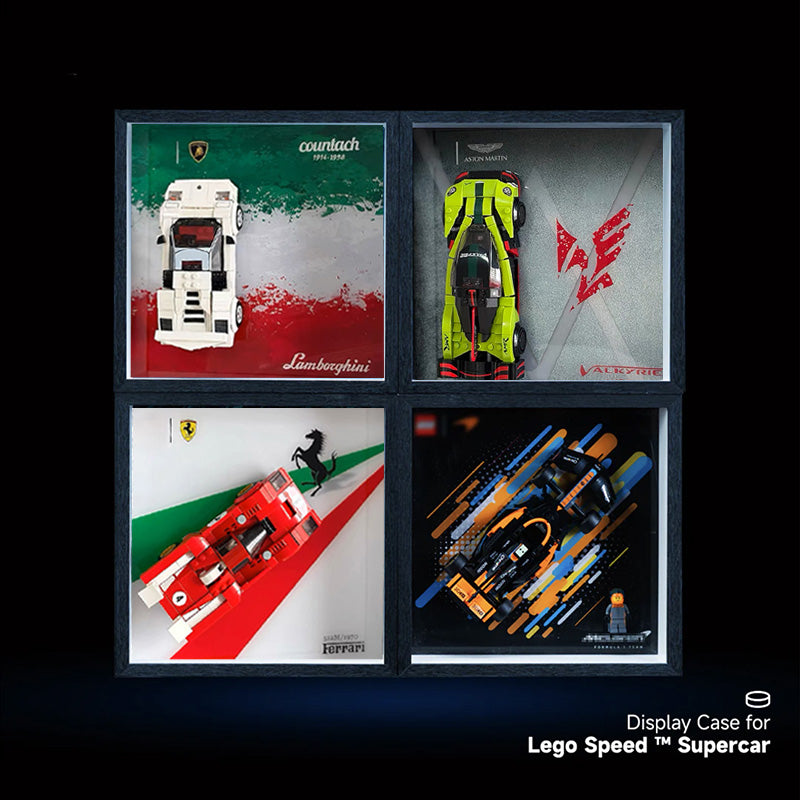 lego-Premium Wall Display Box for LEGO® Speed Champions Supercar Collection-collectors-uk