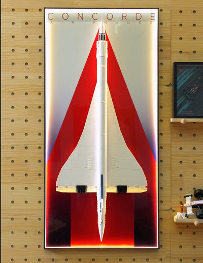lego-LED Wall Display Frame for Lego Concorde Set-collectors-uk