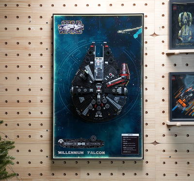 lego-Wall Display Frame for Lego 75389 Millennium Falcon – Star Wars Edition-collectors-uk