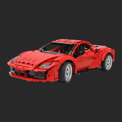 lego-MOC Technic Red Sports Car – Custom Building Blocks Model Kit-collectors-uk