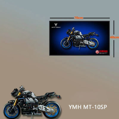 lego-Yamaha MT-10 SP Display Frame for Lego Motorcycle Model-collectors-uk
