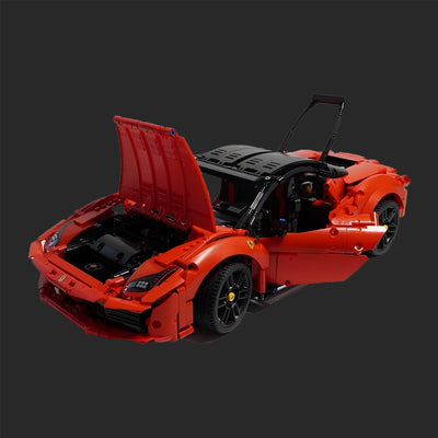lego-MOC Technic Red Sports Car – Custom Building Blocks Model Kit-collectors-uk