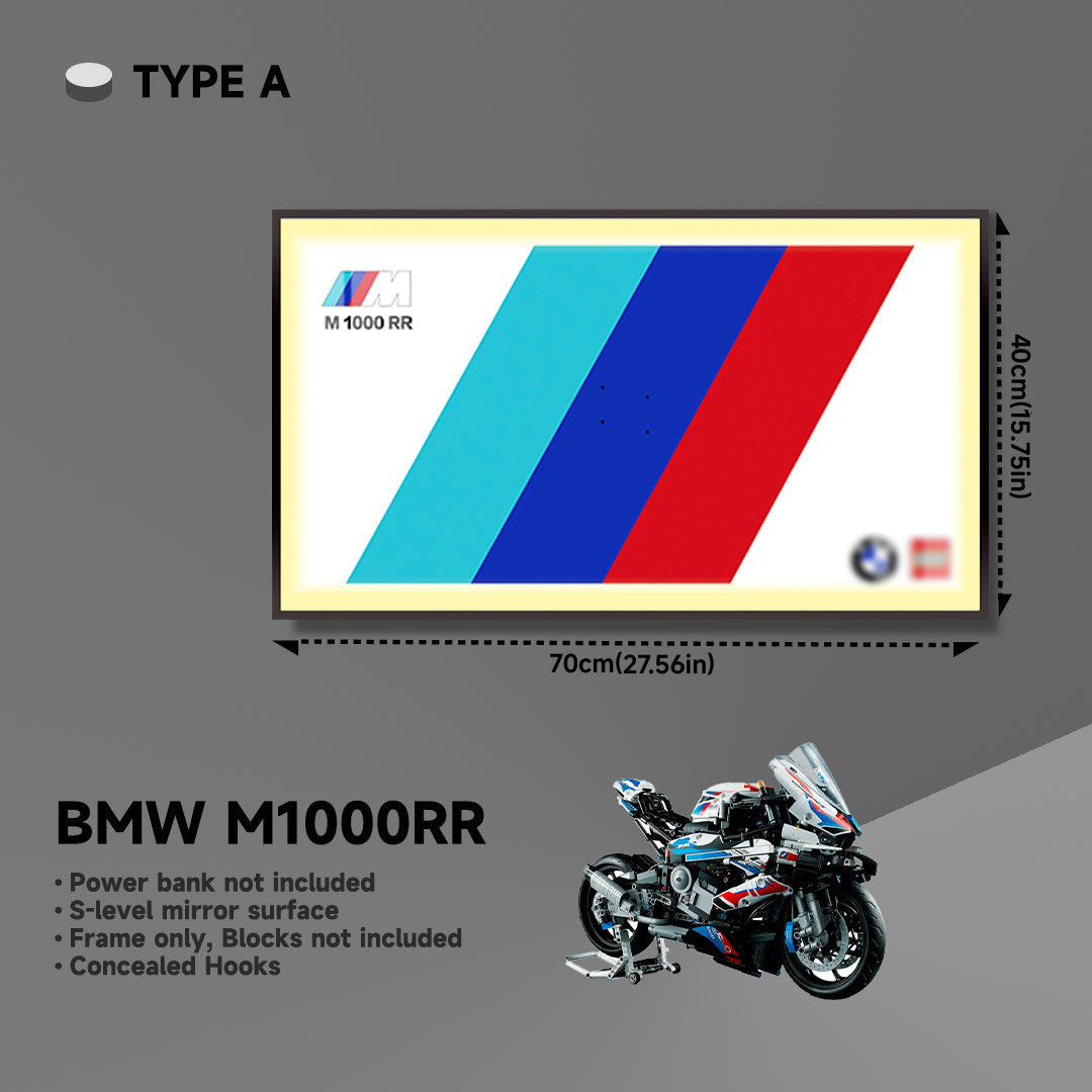 lego-BMW M 1000 RR Display Frame for Lego 42130 Motorcycle-collectors-uk