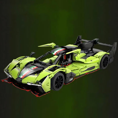 lego-MOC Green Le Mans Hypercar Building Blocks Set-collectors-uk