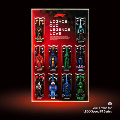 Wall Display Frame for LEGO® Speed Champions F1 Cars