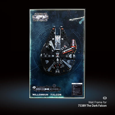 lego-Wall Display Frame for Lego 75389 Millennium Falcon – Star Wars Edition-collectors-uk