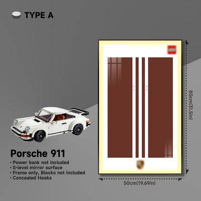 lego-Wall Display Frame for Lego 10295 Porsche 911 – Classic 911 Turbo Design-collectors-uk