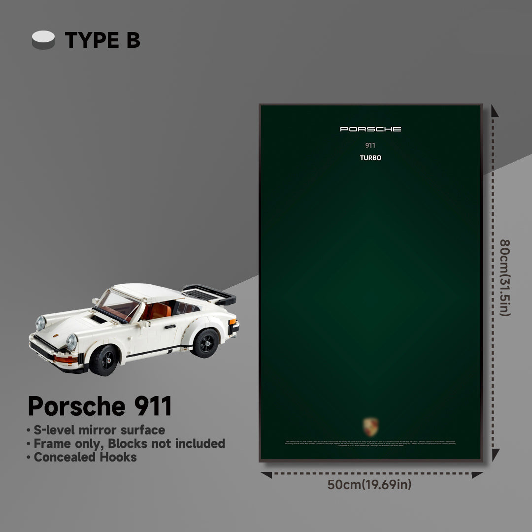 lego-Wall Display Frame for Lego 10295 Porsche 911 – Classic 911 Turbo Design-collectors-uk