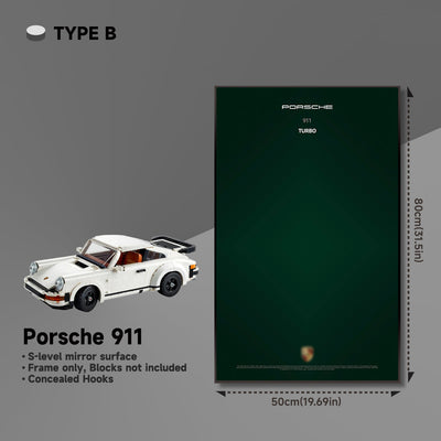 lego-Wall Display Frame for Lego 10295 Porsche 911 – Classic 911 Turbo Design-collectors-uk