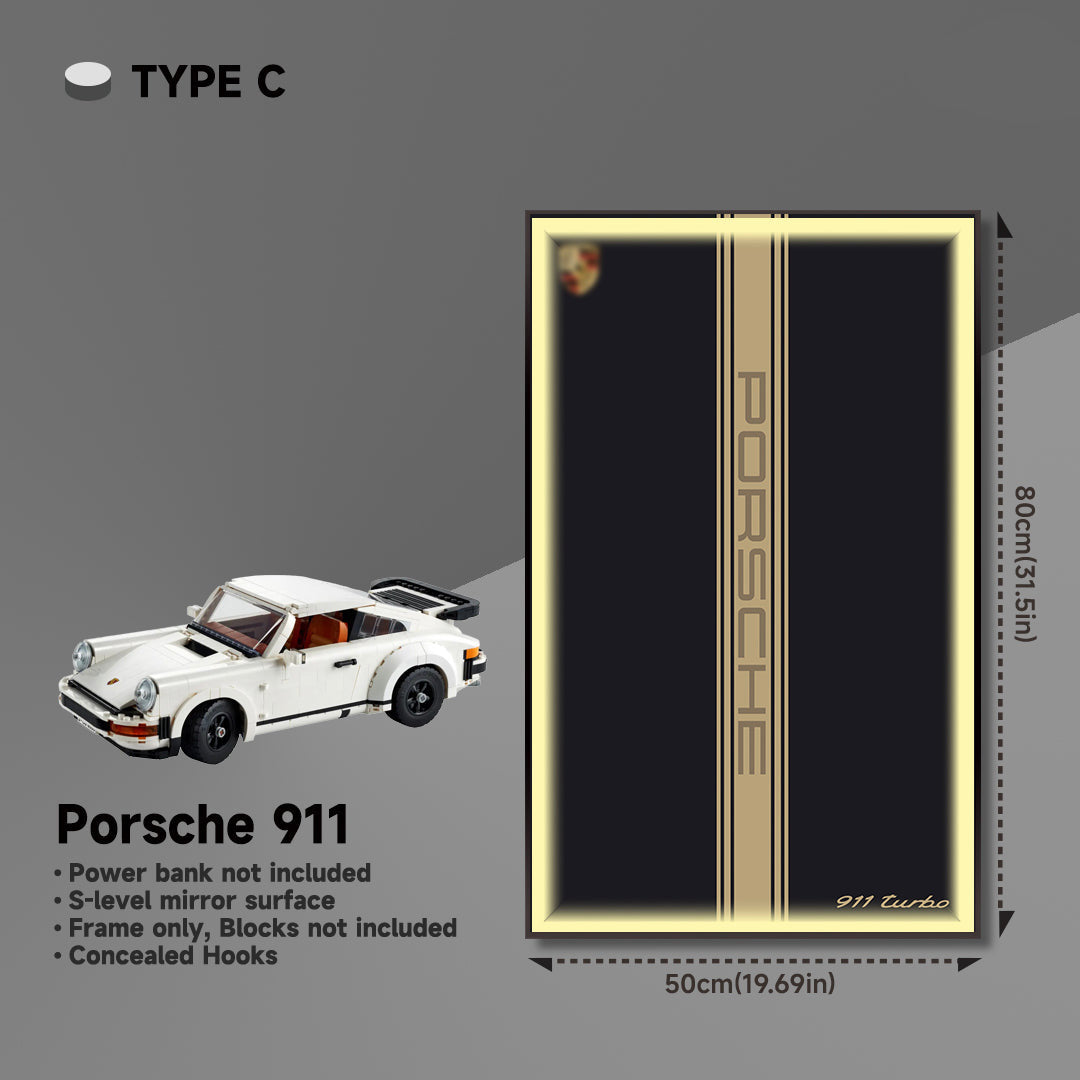 lego-Wall Display Frame for Lego 10295 Porsche 911 – Classic 911 Turbo Design-collectors-uk