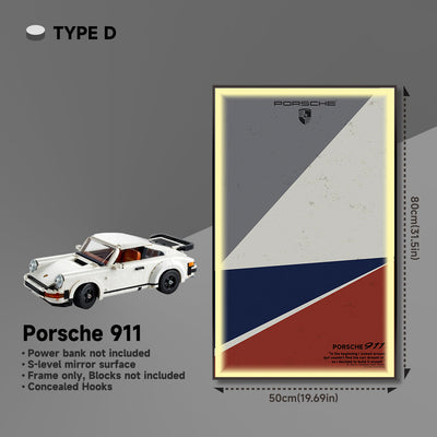 lego-Wall Display Frame for Lego 10295 Porsche 911 – Classic 911 Turbo Design-collectors-uk