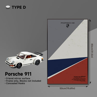 lego-Wall Display Frame for Lego 10295 Porsche 911 – Classic 911 Turbo Design-collectors-uk