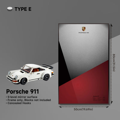 lego-Wall Display Frame for Lego 10295 Porsche 911 – Classic 911 Turbo Design-collectors-uk