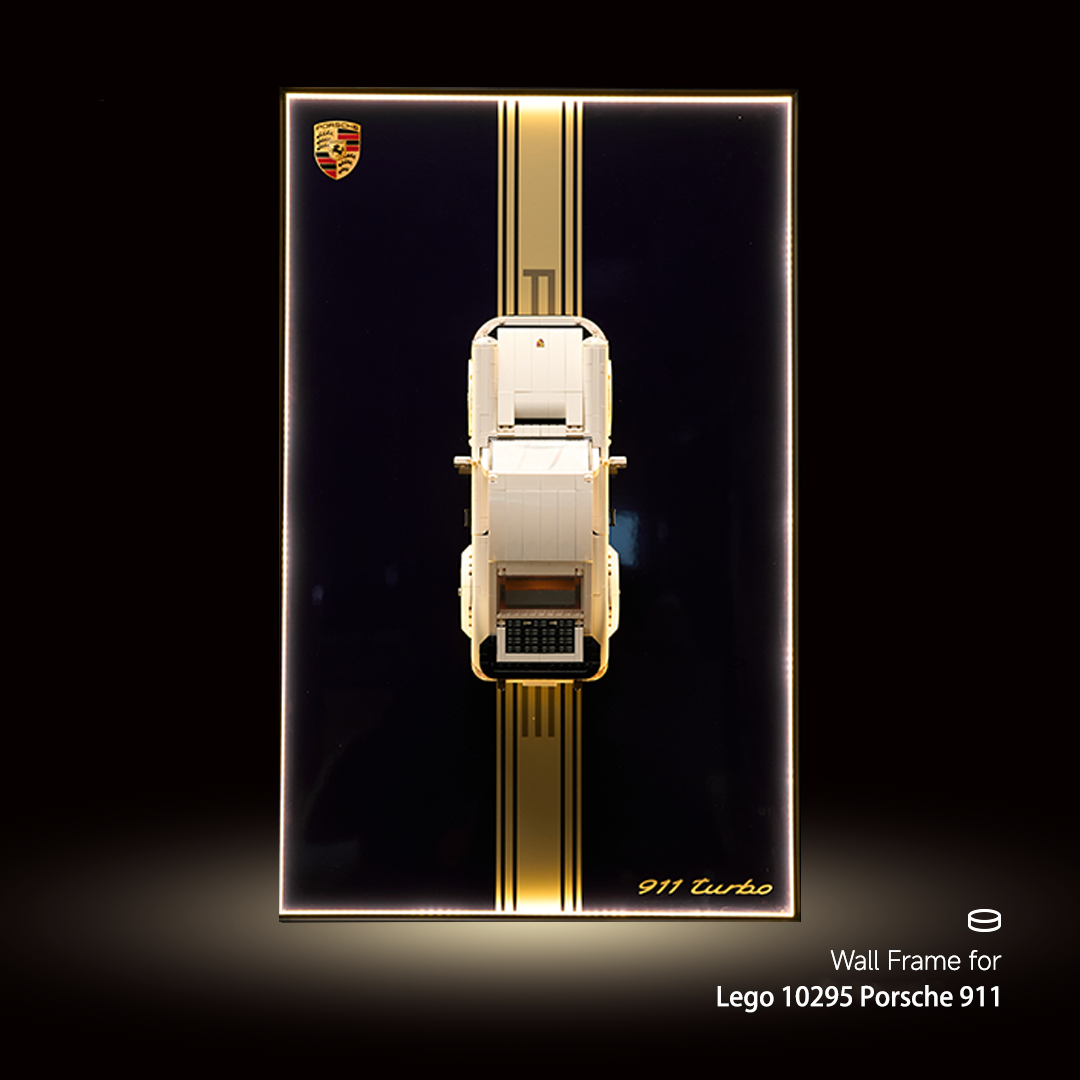 lego-Wall Display Frame for Lego 10295 Porsche 911 – Classic 911 Turbo Design-collectors-uk