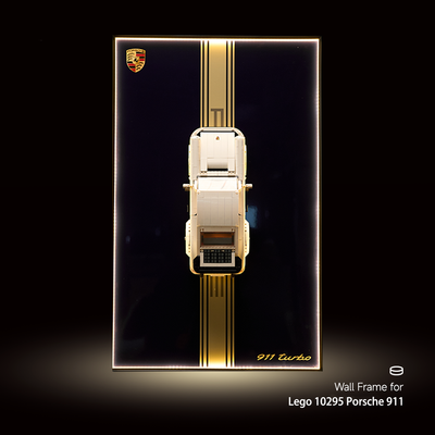 lego-Wall Display Frame for Lego 10295 Porsche 911 – Classic 911 Turbo Design-collectors-uk