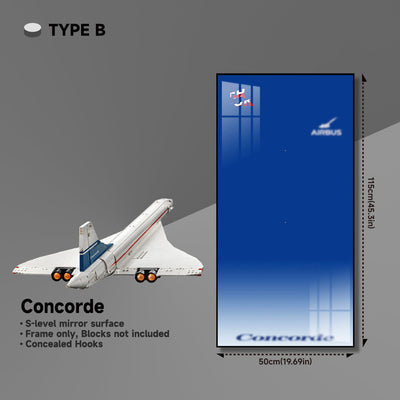 lego-LED Wall Display Frame for Lego Concorde Set-collectors-uk