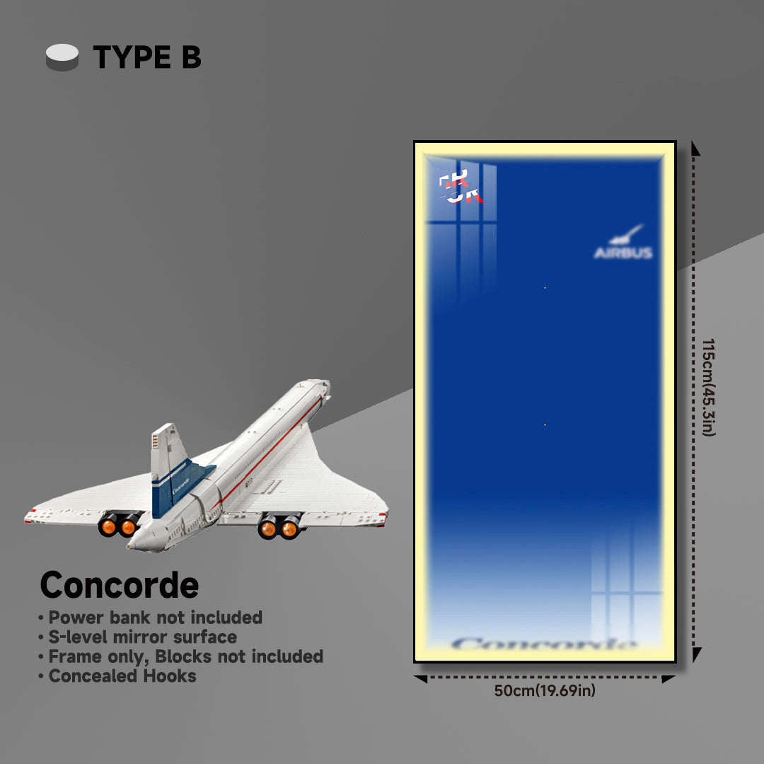 lego-LED Wall Display Frame for Lego Concorde Set-collectors-uk