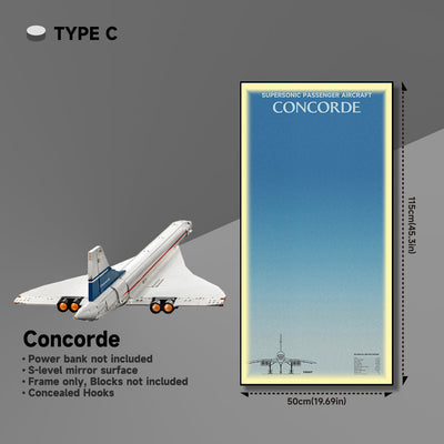 lego-LED Wall Display Frame for Lego Concorde Set-collectors-uk