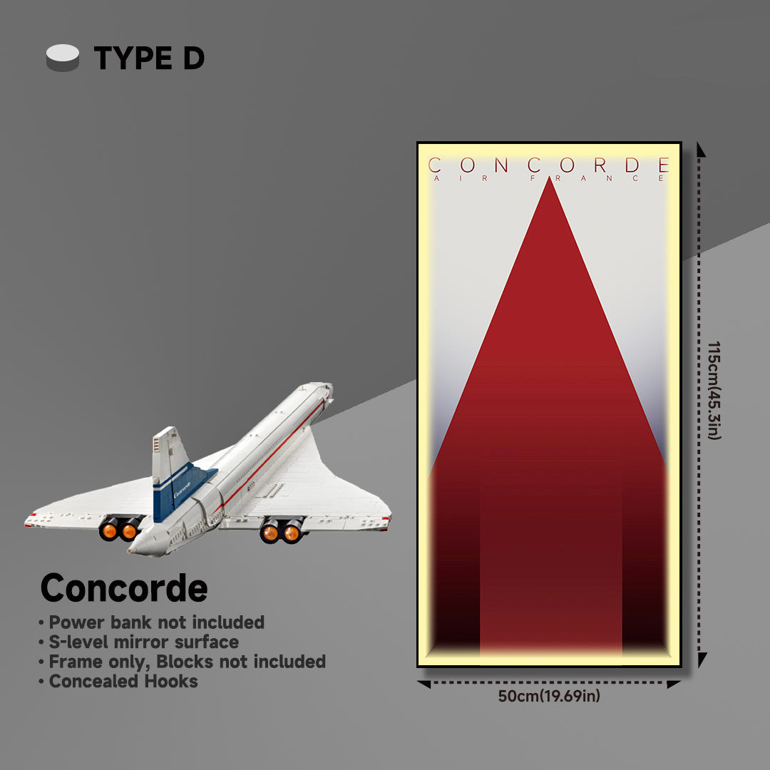 lego-LED Wall Display Frame for Lego Concorde Set-collectors-uk