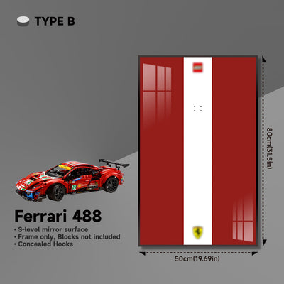 lego-Premium Wall Mount Display Frame for LEGO® Technic™ Ferrari 488 GTE 42125-collectors-uk