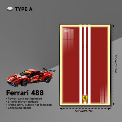 lego-Premium Wall Mount Display Frame for LEGO® Technic™ Ferrari 488 GTE 42125-collectors-uk