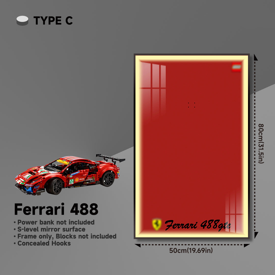lego-Premium Wall Mount Display Frame for LEGO® Technic™ Ferrari 488 GTE 42125-collectors-uk