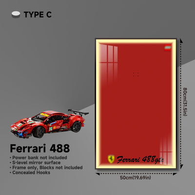 lego-Premium Wall Mount Display Frame for LEGO® Technic™ Ferrari 488 GTE 42125-collectors-uk