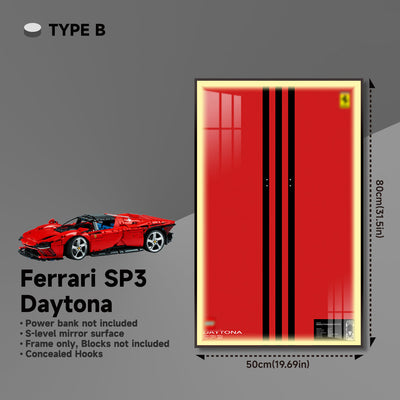 lego-Premium Wall Display Frame for LEGO® Technic™ Ferrari Daytona SP3 42143-collectors-uk