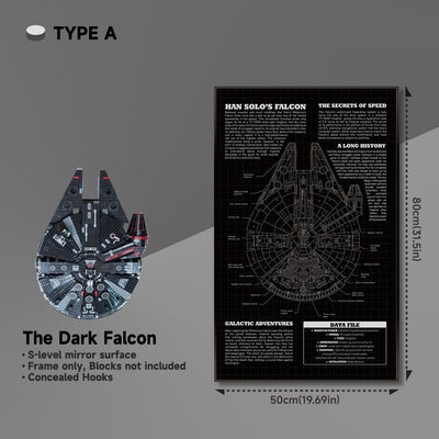 lego-Wall Display Frame for Lego 75389 Millennium Falcon – Star Wars Edition-collectors-uk