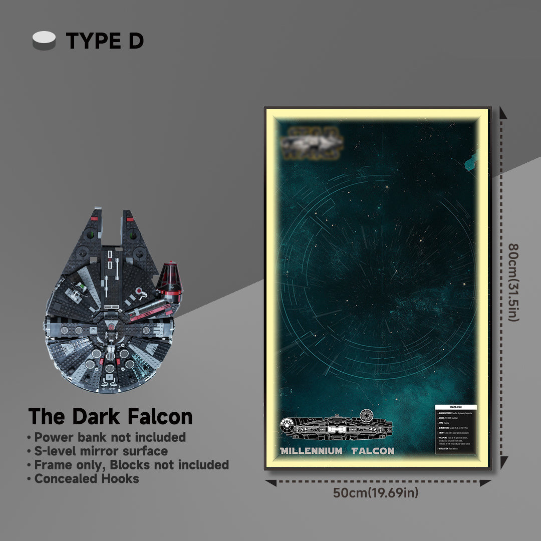 lego-Wall Display Frame for Lego 75389 Millennium Falcon – Star Wars Edition-collectors-uk