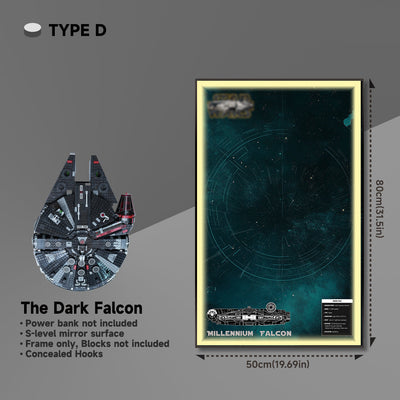 lego-Wall Display Frame for Lego 75389 Millennium Falcon – Star Wars Edition-collectors-uk