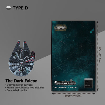 lego-Wall Display Frame for Lego 75389 Millennium Falcon – Star Wars Edition-collectors-uk