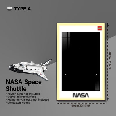 lego-Wall Display Frame for Lego NASA Space Shuttle Discovery 10283-collectors-uk