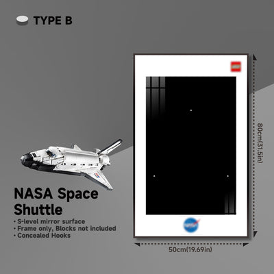 lego-Wall Display Frame for Lego NASA Space Shuttle Discovery 10283-collectors-uk