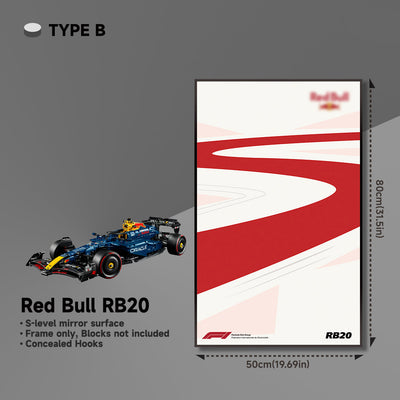 lego-Wall Display Frame for LEGO® 42206 Red Bull RB20-collectors-uk