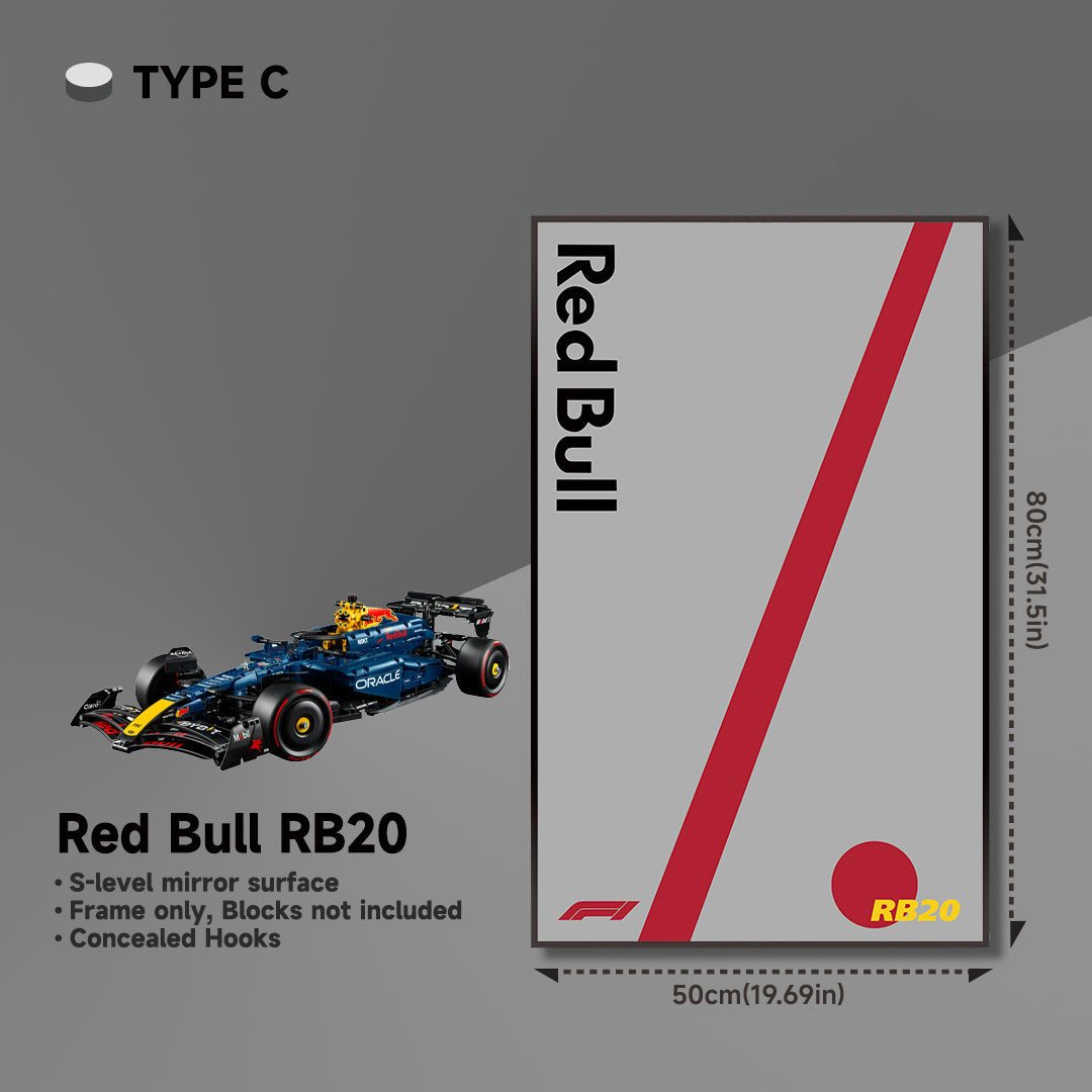 lego-Wall Display Frame for LEGO® 42206 Red Bull RB20-collectors-uk