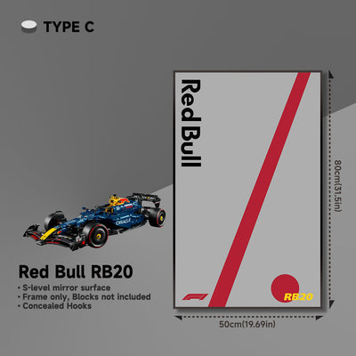 lego-Wall Display Frame for LEGO® 42206 Red Bull RB20-collectors-uk