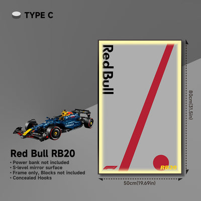lego-Wall Display Frame for LEGO® 42206 Red Bull RB20-collectors-uk