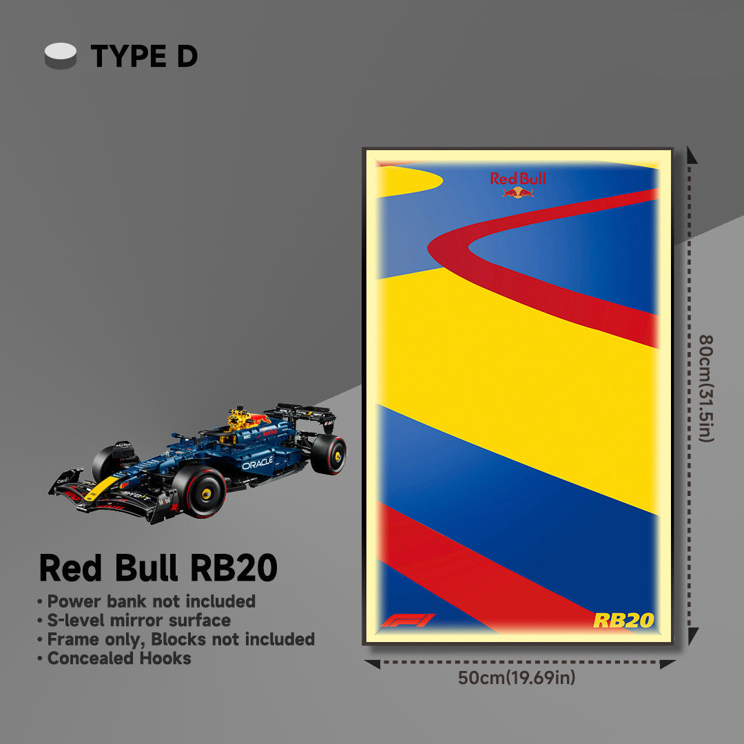 lego-Wall Display Frame for LEGO® 42206 Red Bull RB20-collectors-uk