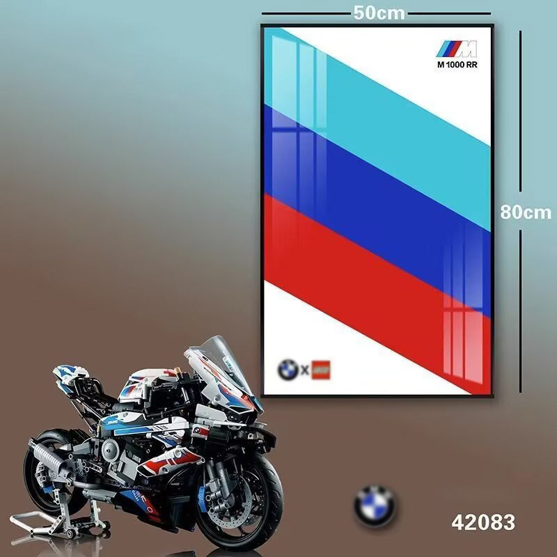 lego-BMW M 1000 RR Display Frame for Lego 42130 Motorcycle-collectors-uk