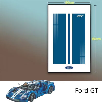 lego-Premium Wall Mount Display Frame for LEGO® Technic™ Ford GT 42154-collectors-uk