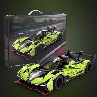 lego-MOC Green Le Mans Hypercar Building Blocks Set-collectors-uk