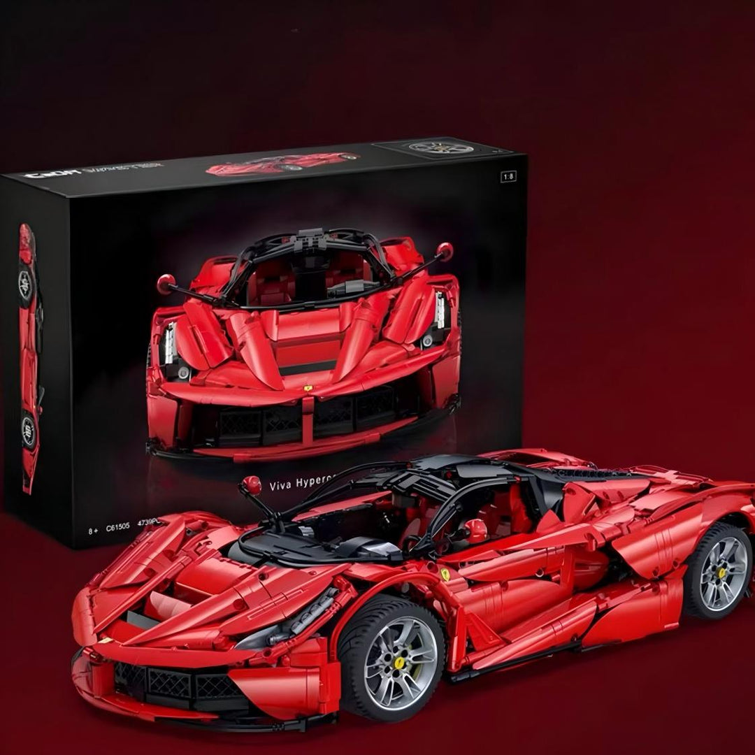MOC Ferrari LaFerrari Style Supercar Building Kit - brickzonehub